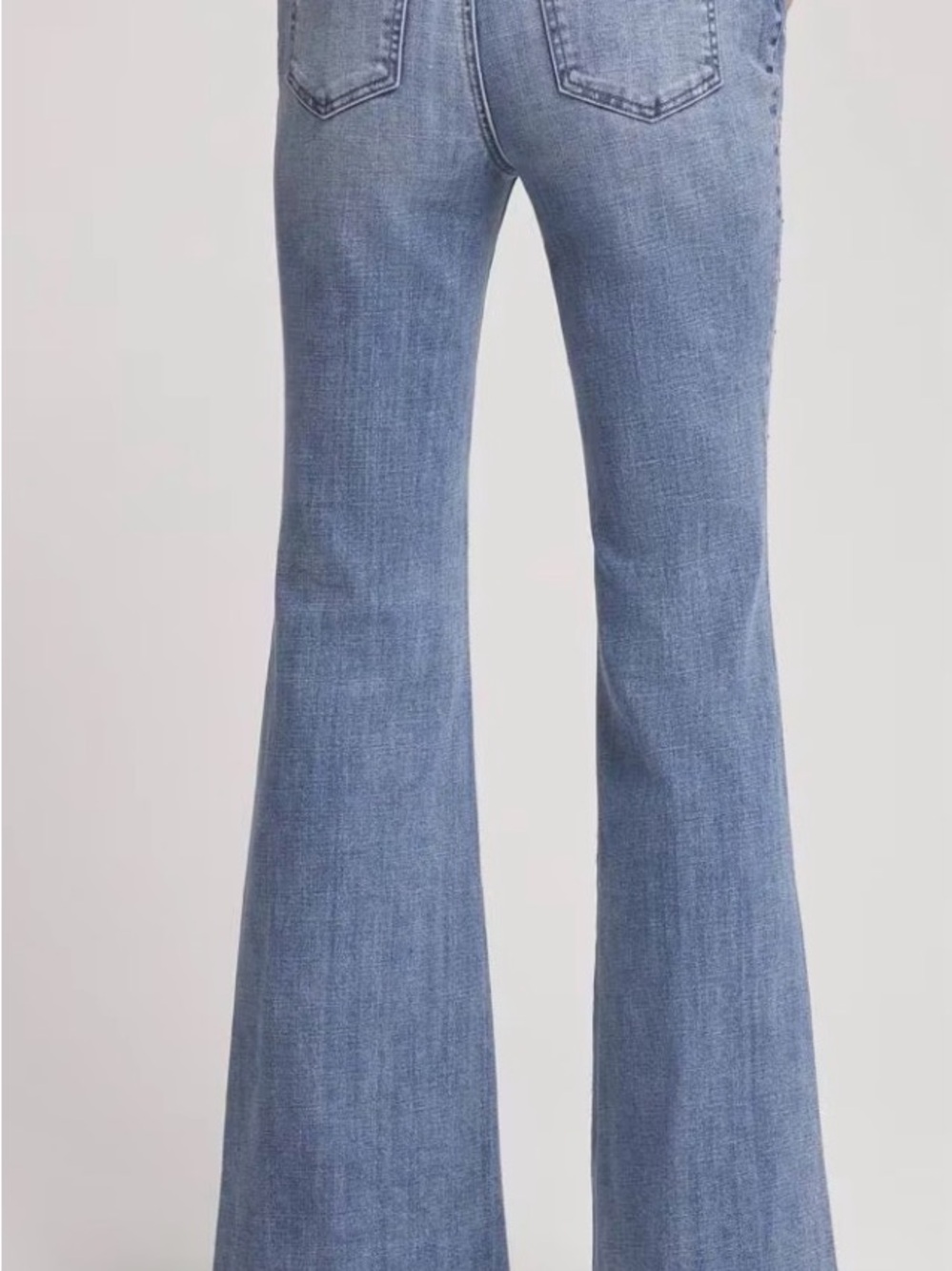 Chico’s So Slimming Girlfriend Jeans with Rhinestone Embellishments, US Size 8R - Picture 6 of 11